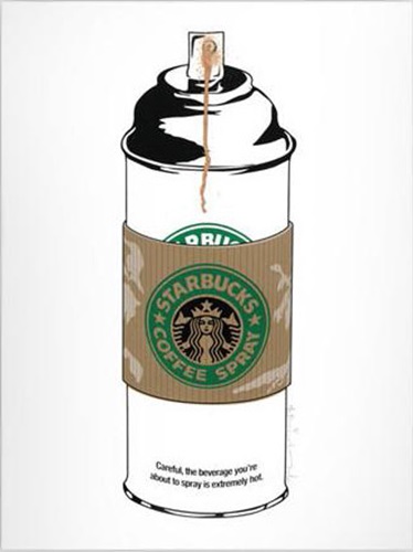Starbucks Coffee Spray  by Mr Brainwash