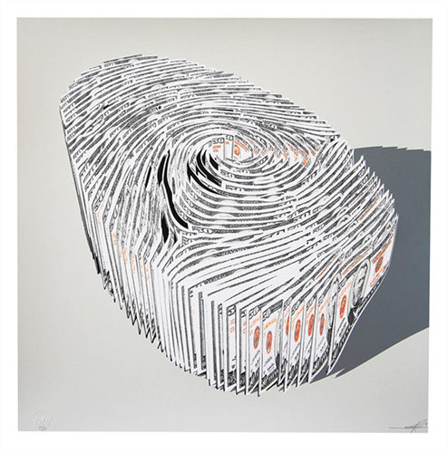 Human Finger Print (Fluorescent Orange) by Kurar