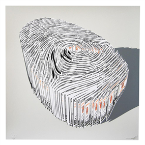 Human Finger Print (Fluorescent Orange) by Kurar