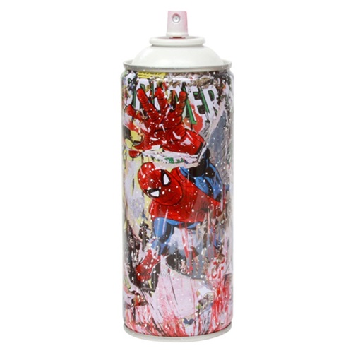 Spider-Man - Metal Spray Can (White) by Mr Brainwash