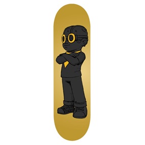 Great Debate Skateboard (Black & Gold) by Hebru Brantley