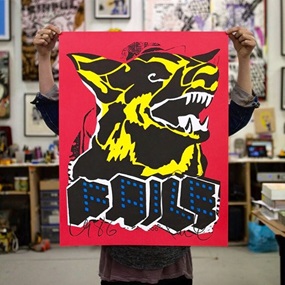 Faile Dog (Black Light) by Faile