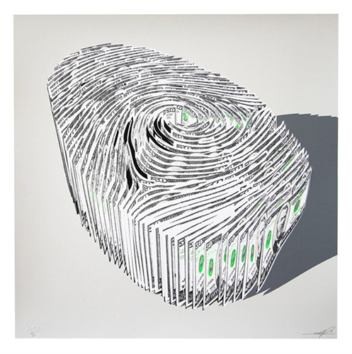 Human Finger Print (Fluorescent Green) by Kurar