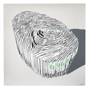Human Finger Print (Fluorescent Green) by Kurar