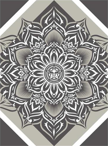 Lotus Diamond (Silver) by Shepard Fairey