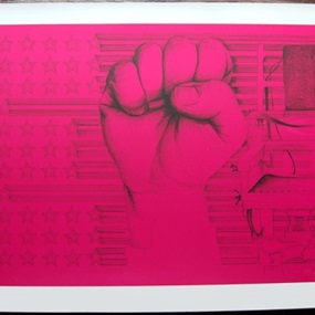 E For Electric Chair (Magenta) by Ben Eine | Dean Zeus Colman