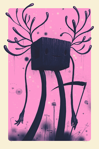 Silhouetted Reaper (Dusk - Pink) by Jeff Soto