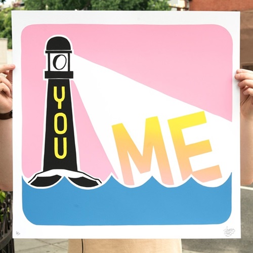 You And Me (2018 Pink / Blue Edition) by Steve Powers