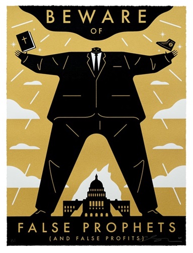 Beware Of False Prophets (Gold) by Cleon Peterson