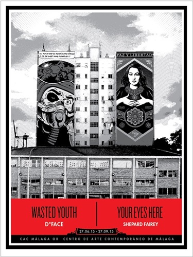 Wasted Youth / Your Eyes Here (CAC Malaga Edition) by D*Face | Shepard Fairey