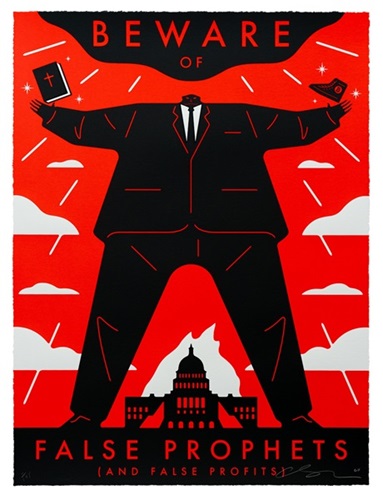 Beware Of False Prophets (Red) by Cleon Peterson