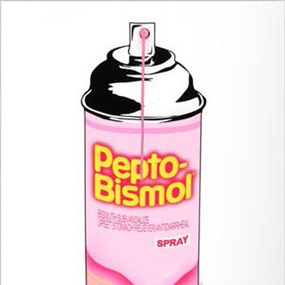 Pepto-Bismol Spray by Mr Brainwash