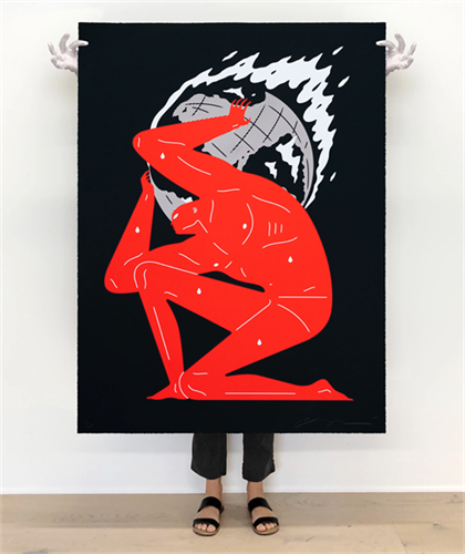 World On Fire (Large Format - Black) by Cleon Peterson