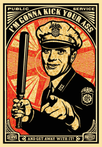 Rise Above Cop (Large Format) by Shepard Fairey
