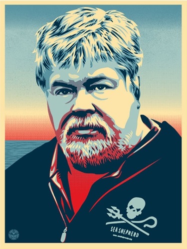 Paul Watson (Dark Blue) by Shepard Fairey