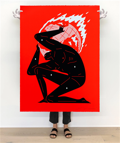 World On Fire (Large Format - Red) by Cleon Peterson