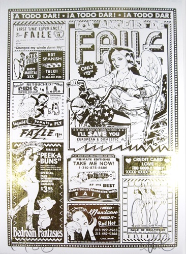 Los Angeles De Faile Gold  by Faile