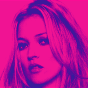 Kate 2011 (Blue On Pink) by Russell Marshall