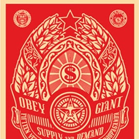 Supply And Demand (Red) by Shepard Fairey