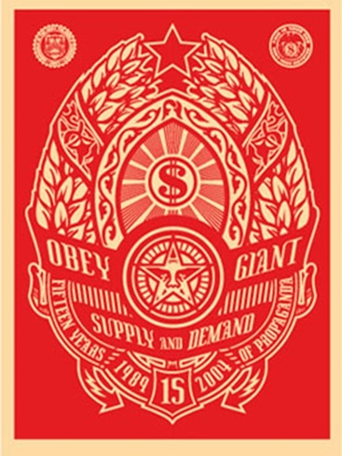Supply And Demand (Red) by Shepard Fairey