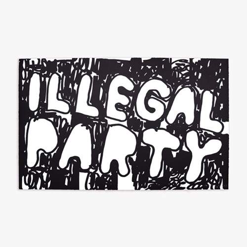 Illegal Party (Black) by Stefan Marx