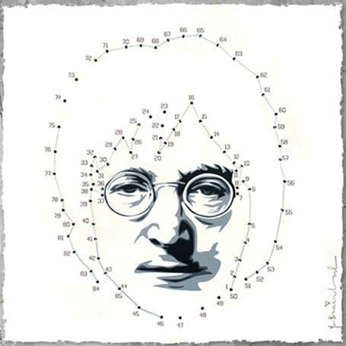 Connecting Lennon (Silver) by Mr Brainwash