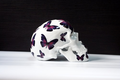 Skull Butterfly Porcelain (Purple) by NooN