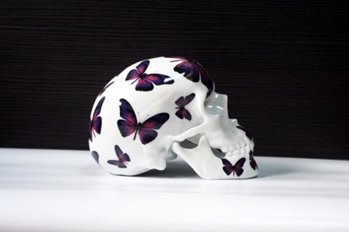 Skull Butterfly Porcelain (Purple) by NooN