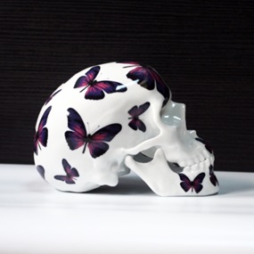 Skull Butterfly Porcelain (Purple) by NooN