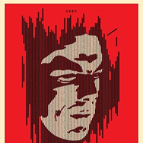 Decoding Disinformation (Red) by Shepard Fairey