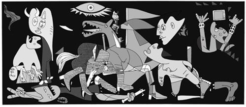 Guernica (Black & Grey Large) by Pure Evil