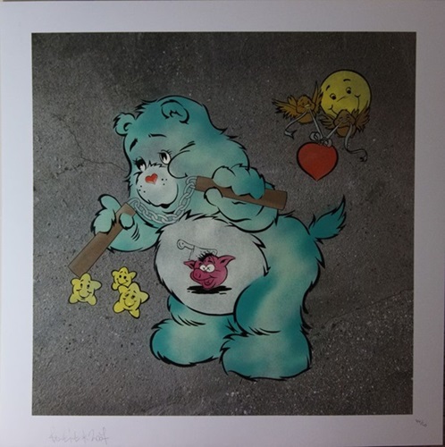 Scare Bear (Sea Blue) by Ben Eine