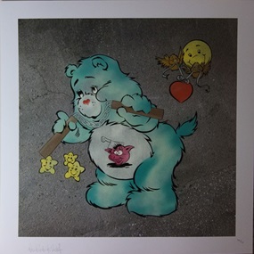 Scare Bear (Sea Blue) by Ben Eine