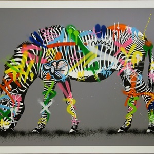 Zebra (Hand-Finished) by Martin Whatson Editioned artwork | Art