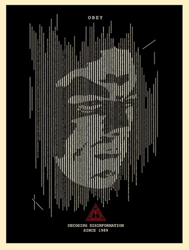 Decoding Disinformation (Black) by Shepard Fairey