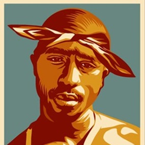 Tupac (Red) by Shepard Fairey