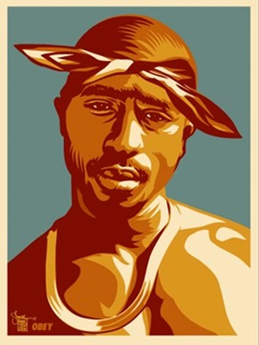 Tupac (Red) by Shepard Fairey