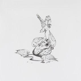 Myocardial Infarction (Black & White) by Polly Morgan