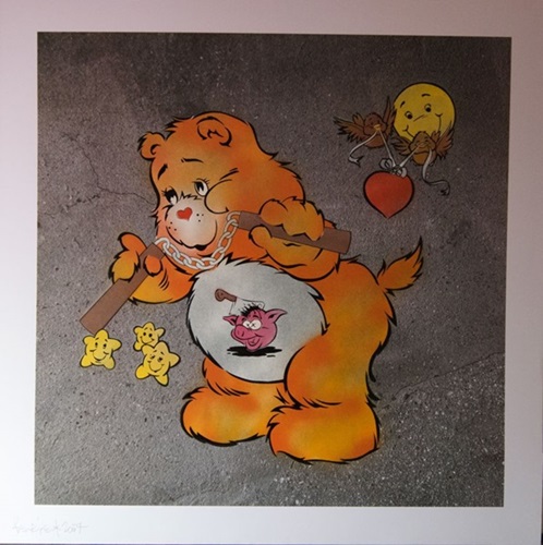 Scare Bear (Orange) by Ben Eine