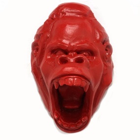Gorilla Head (Red) by Laurence Vallieres
