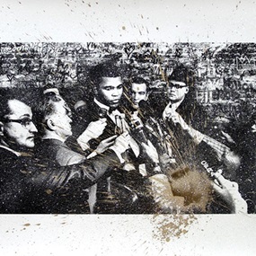 Humanitarian Ali (Gold Diamond Dust) by Mr Brainwash