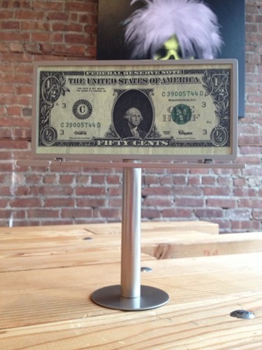 "Half Dollar Bill" Mini Billboard (First edition) by Ron English