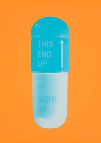 The Cure (Atomic Tangerine / Cornflower Blue / Ice Blue) by Damien Hirst