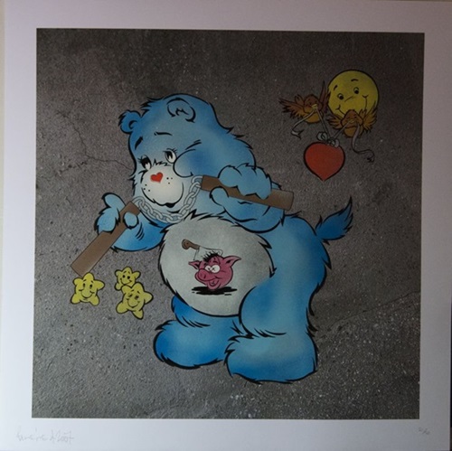 Scare Bear (Blue) by Ben Eine