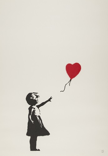 Girl With Balloon (Unsigned) by Banksy