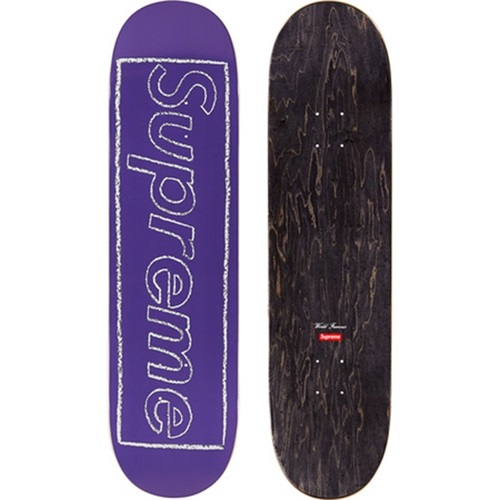 Kaws Chalk Logo Skateboard (Violet) by Kaws