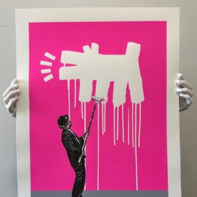 Raining Barking Dog (Pink Sky Edition) by Nick Walker