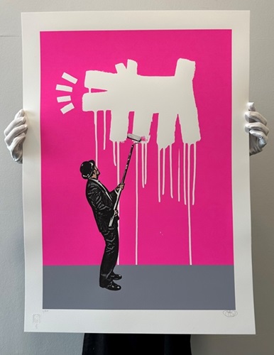 Raining Barking Dog (Pink Sky Edition) by Nick Walker