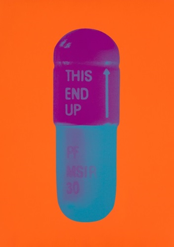 The Cure (Bright Orange / Orchid / Air Force Blue) by Damien Hirst