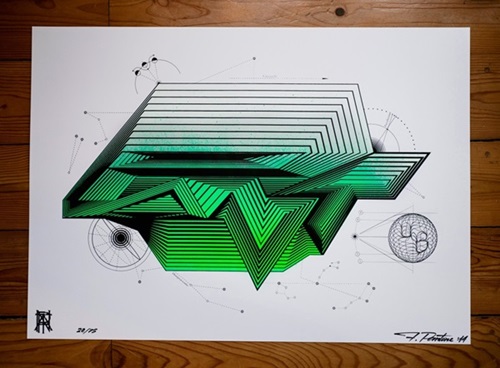 Parallaxium (Green) by Felipe Pantone